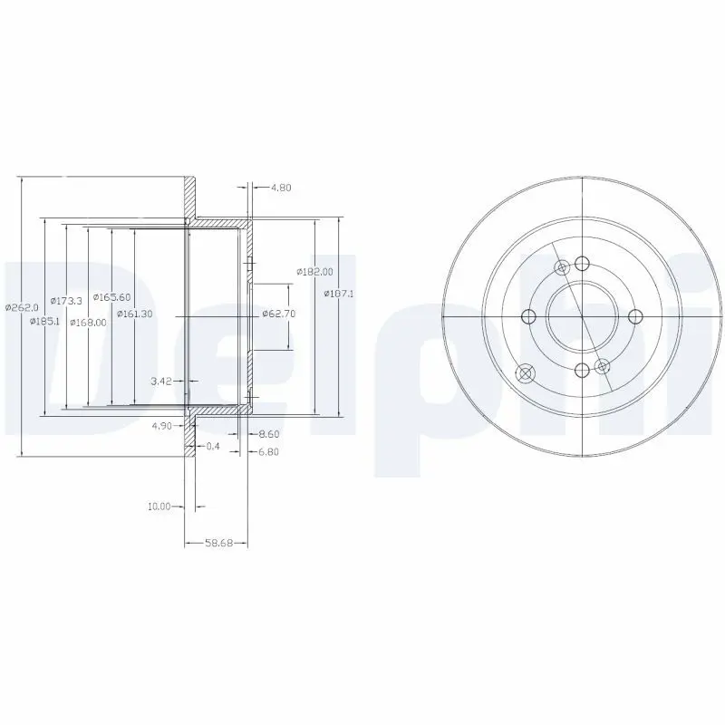 Bremžu diski DELPHI BG4097