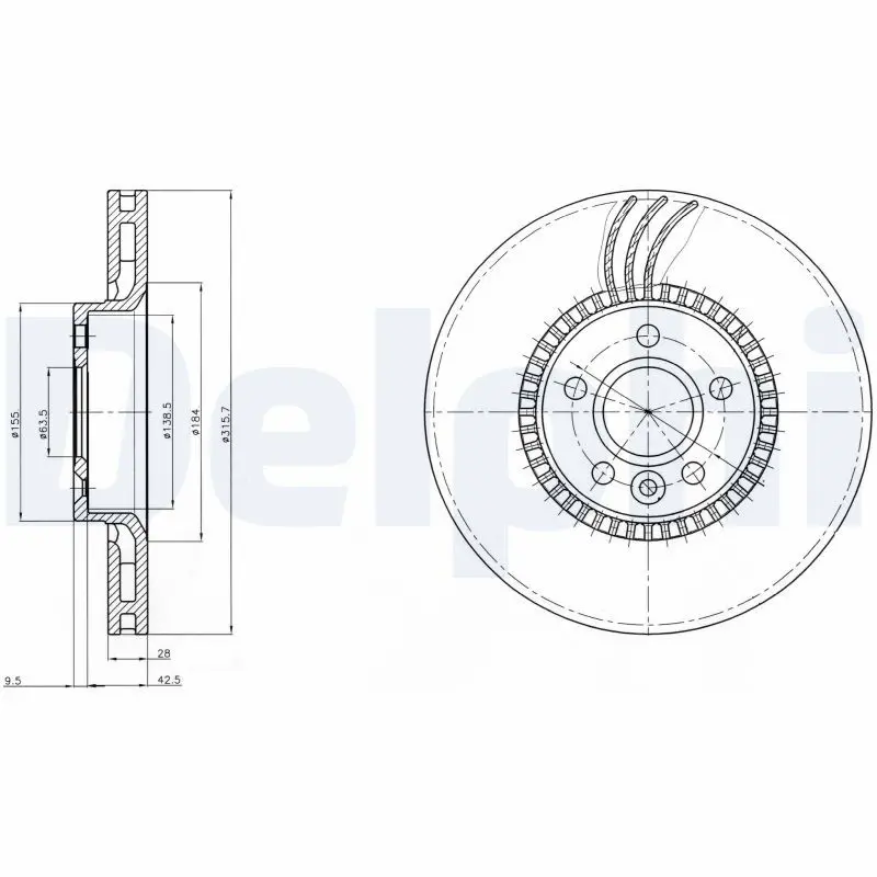 Bremžu diski DELPHI BG4123