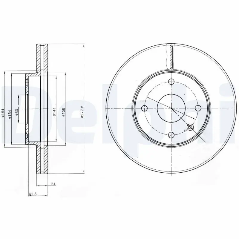 Bremžu diski DELPHI BG4193