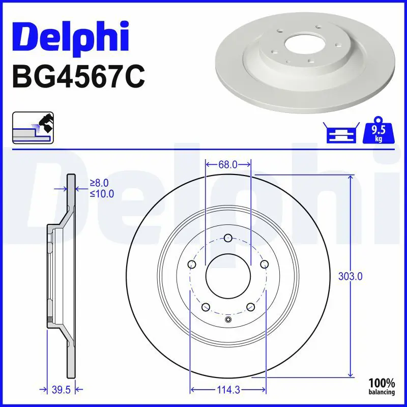 Bremžu diski DELPHI BG4567C