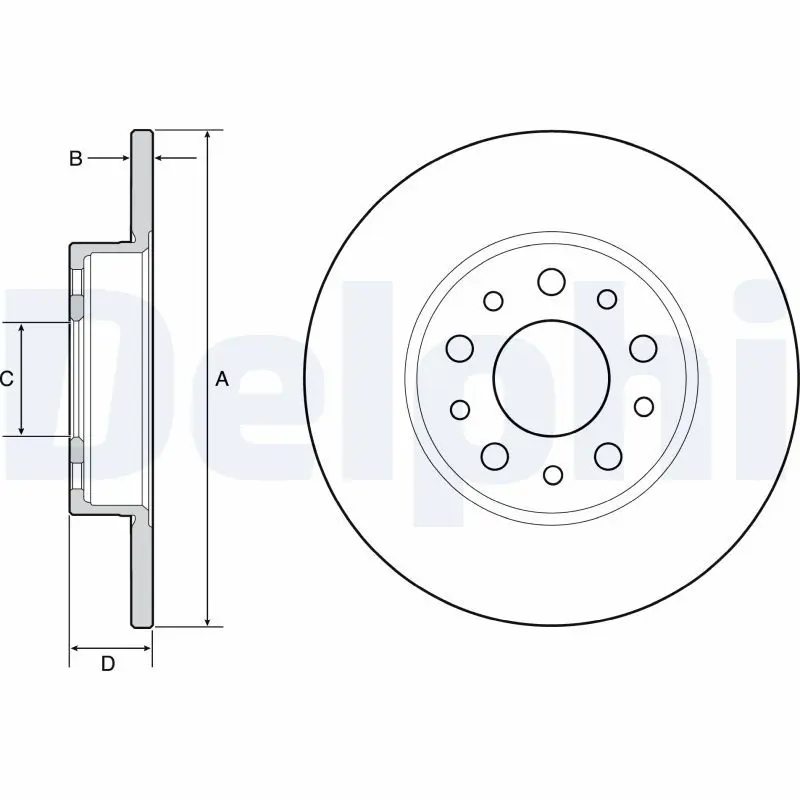 Bremžu diski DELPHI BG4655C
