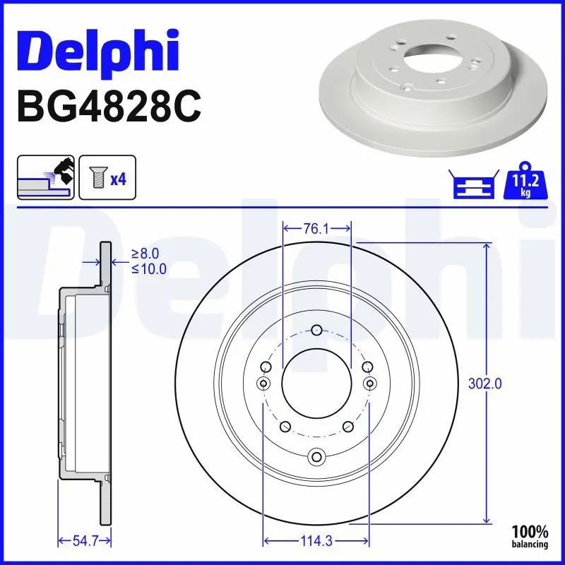 Bremžu diski DELPHI BG4828C