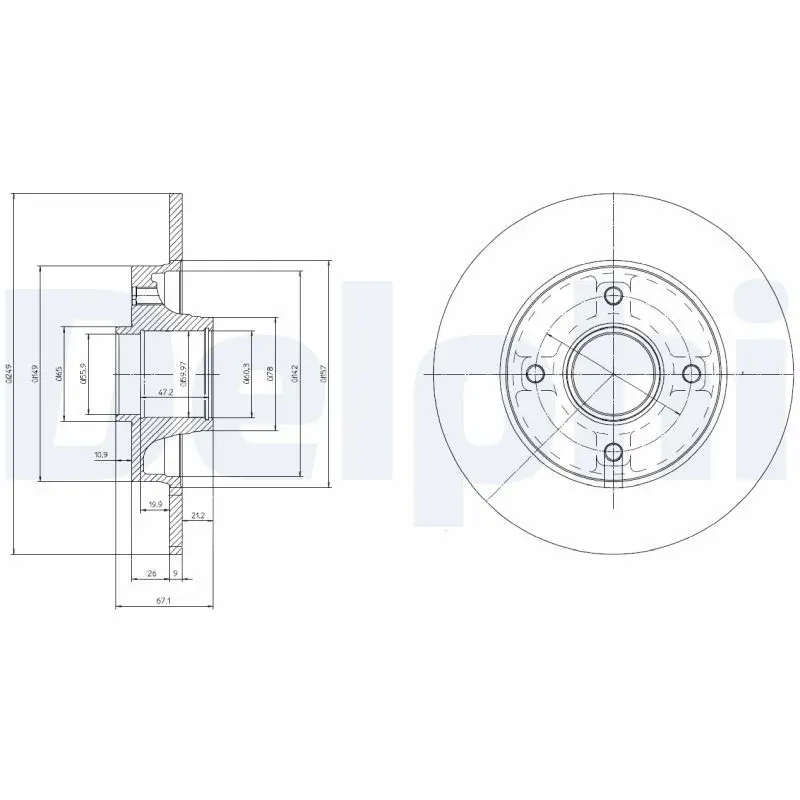 Bremžu diski DELPHI BG9022RSC