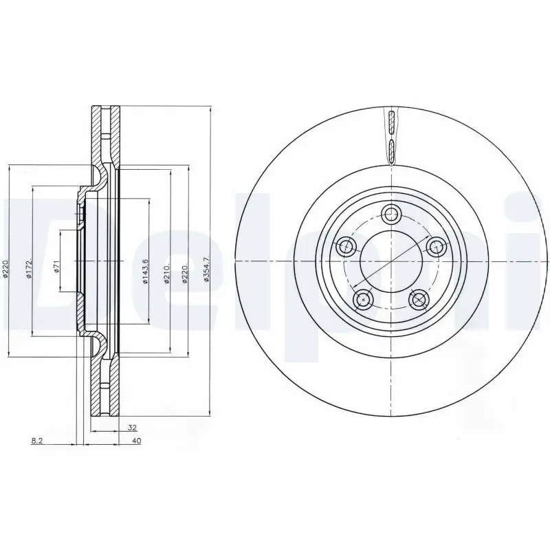 Bremžu diski DELPHI BG9071C