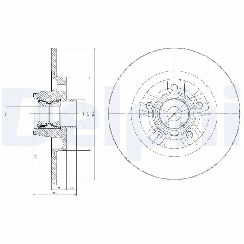 Bremžu diski DELPHI BG9113RSC