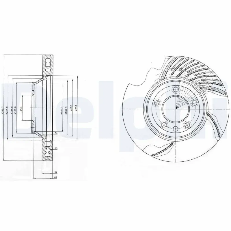 Bremžu diski DELPHI BG9950
