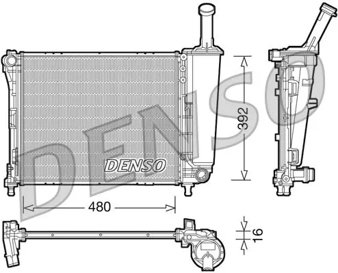 Radiators, Motora dzesēšanas sistēma Denso DRM09088