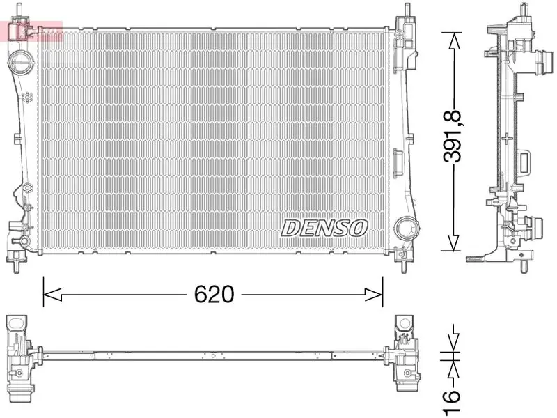 Radiators, Motora dzesēšanas sistēma Denso DRM13017
