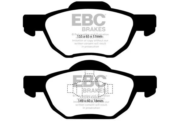 Bremžu uzliku kompl., Disku bremzes EBC