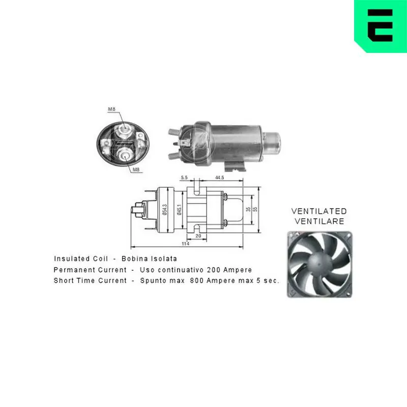 Solenoid Switch, starter ERA ZM406