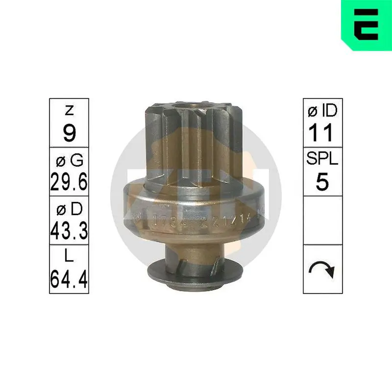 Freewheel Gear, starter ERA ZN1734