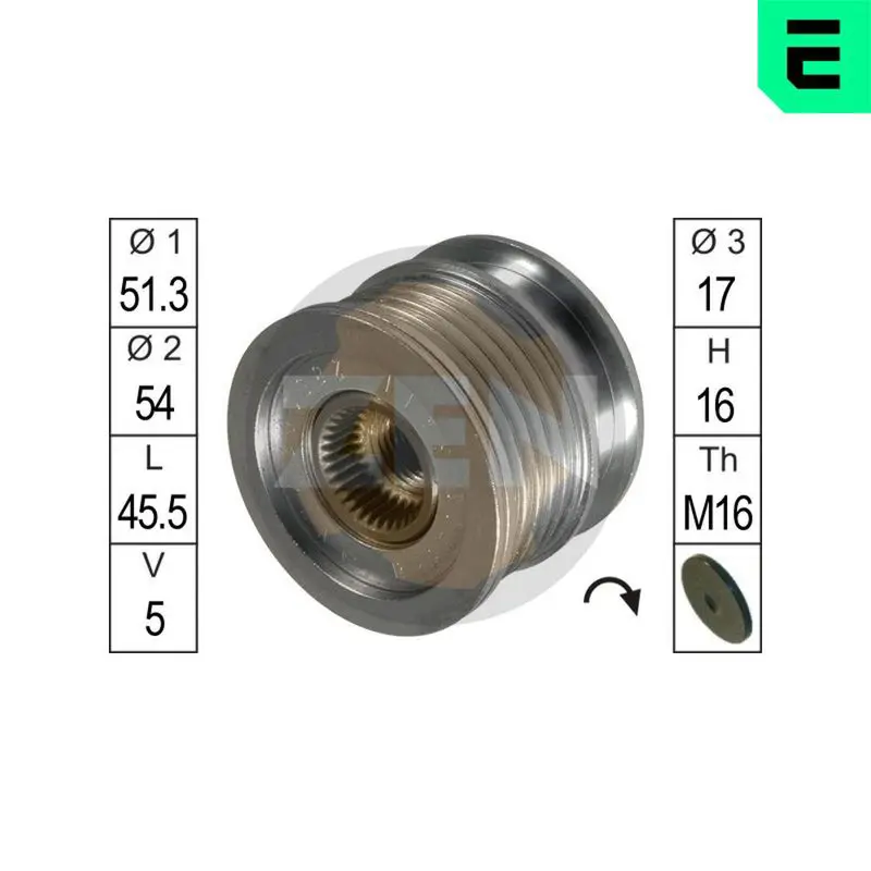 Alternator Freewheel Clutch ERA ZN5411