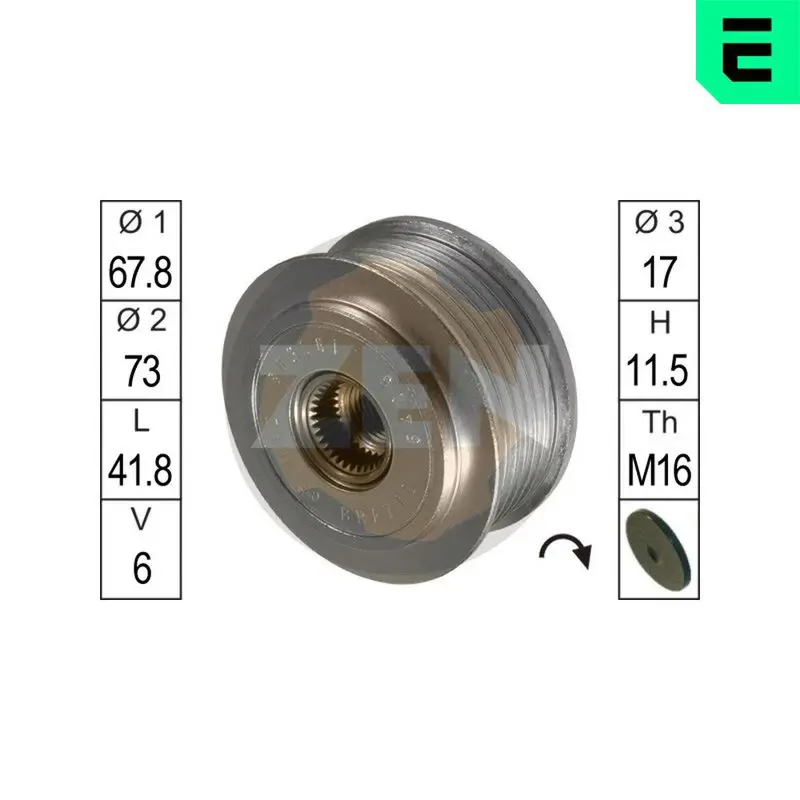 Alternator Freewheel Clutch ERA ZN5425