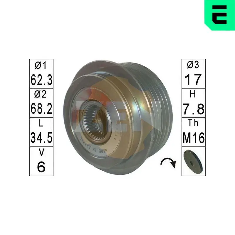 Alternator Freewheel Clutch ERA ZN5601