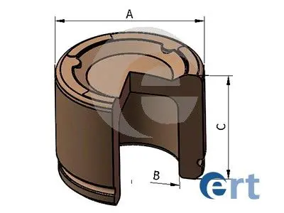 Piston, brake caliper ERT 151784C
