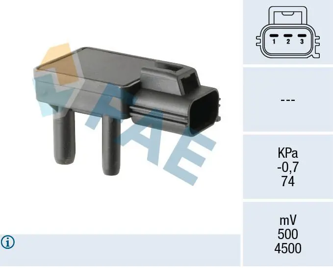 Sensor, exhaust pressure FAE 16130