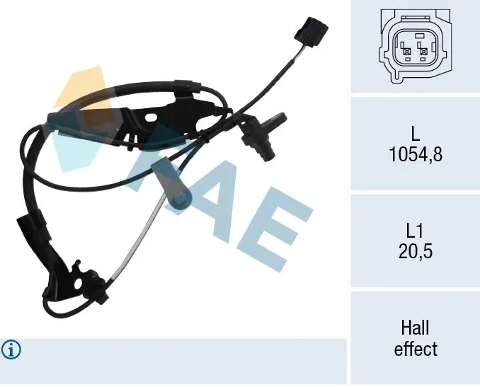 Sensor, wheel speed FAE 78730
