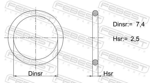 Seal Ring, charge air hose FEBEST