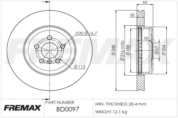 Brake Disc FREMAX BD0097