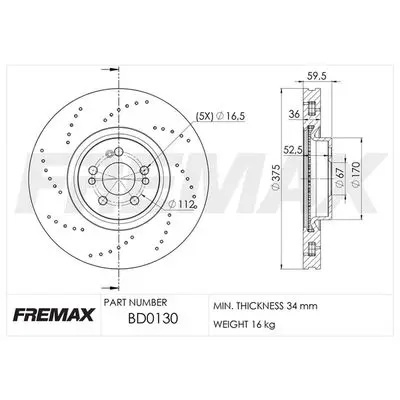 Brake Disc FREMAX BD0126