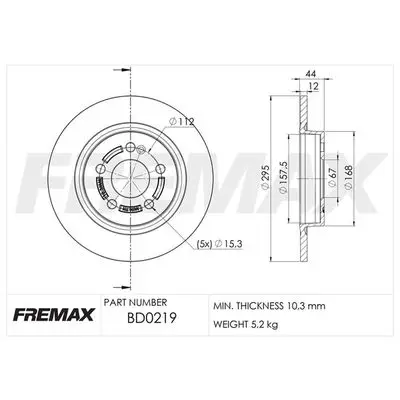 Brake Disc FREMAX BD0219
