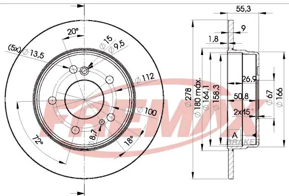 Bremžu diski FREMAX BD0412