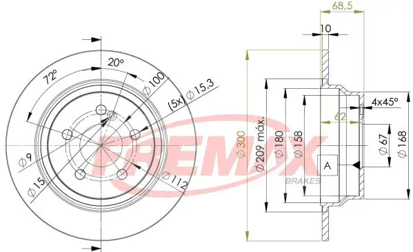 Bremžu diski FREMAX BD0413