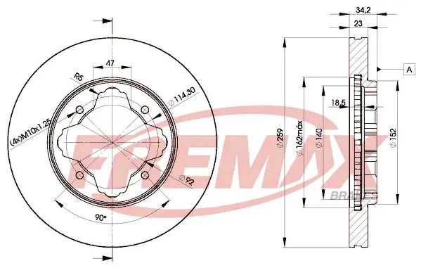 Bremžu diski FREMAX BD0836