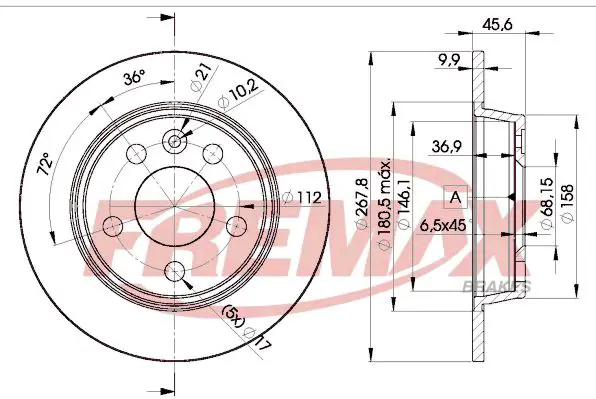 Bremžu diski FREMAX BD1094