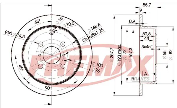 Bremžu diski FREMAX BD2251