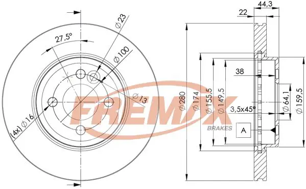 Bremžu diski FREMAX BD2893