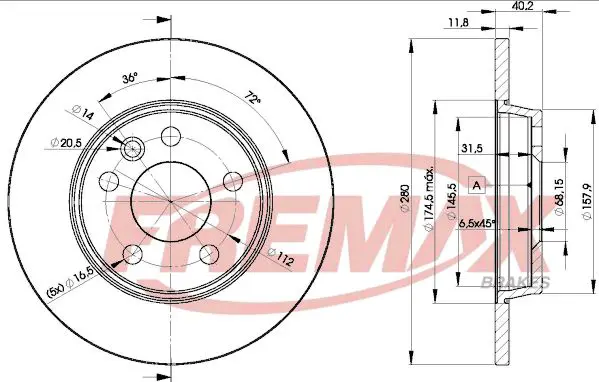 Bremžu diski FREMAX BD3111