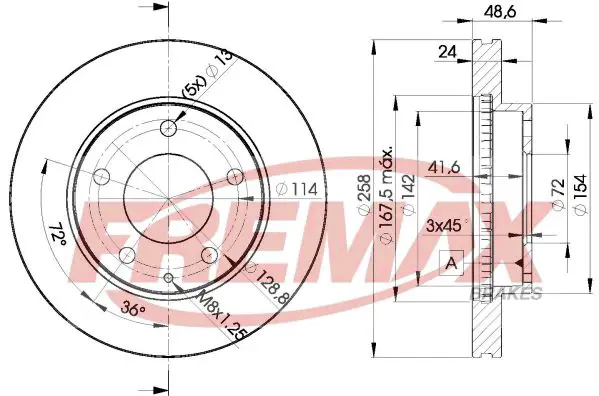 Bremžu diski FREMAX BD3258