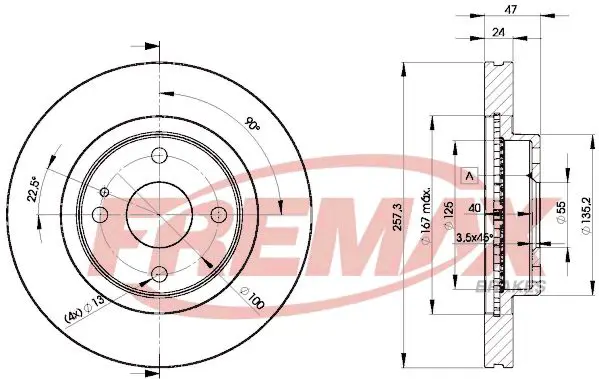 Bremžu diski FREMAX BD3266