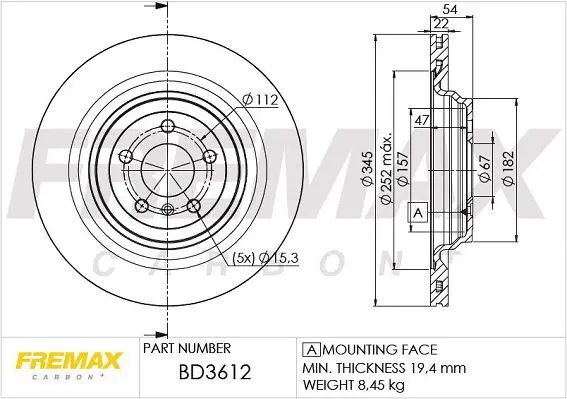 Bremžu diski FREMAX BD3612