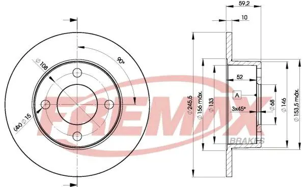 Bremžu diski FREMAX BD4010