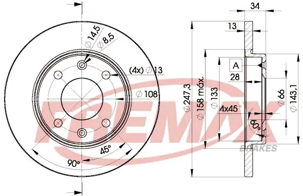 Bremžu diski FREMAX BD4298