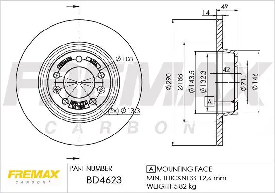 Bremžu diski FREMAX BD4623