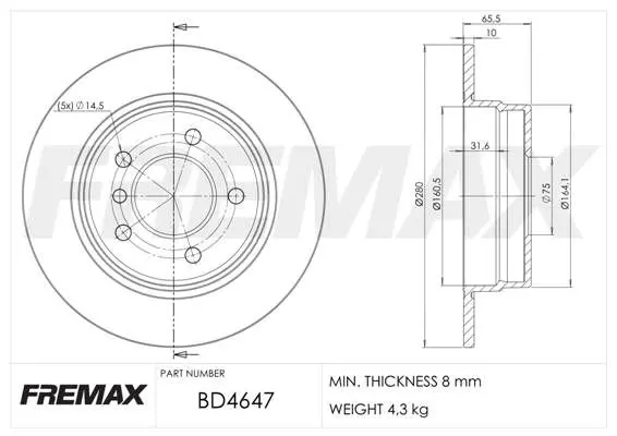Bremžu diski FREMAX BD4647