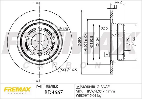 Bremžu diski FREMAX BD4667