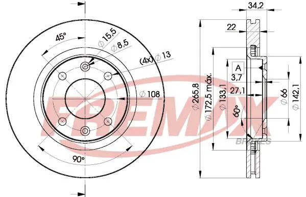Bremžu diski FREMAX BD4750