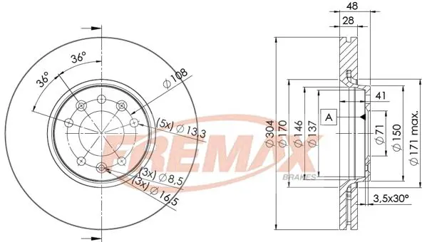 Bremžu diski FREMAX BD4755