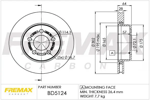 Bremžu diski FREMAX BD5124