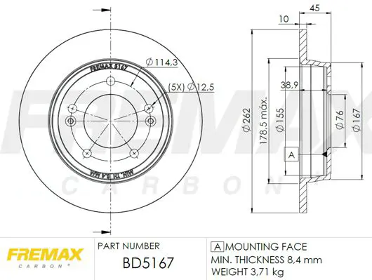 Bremžu diski FREMAX BD5167