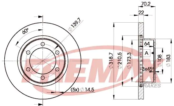 Bremžu diski FREMAX BD5210