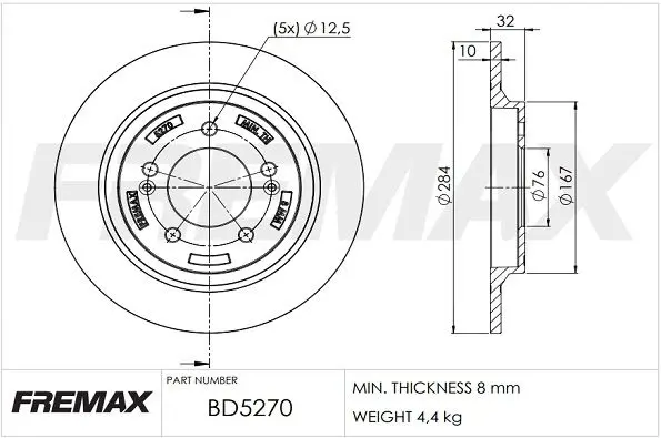 Bremžu diski FREMAX BD5270