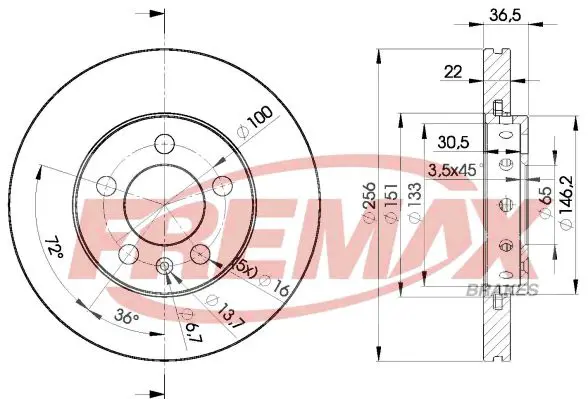 Bremžu diski FREMAX BD5602