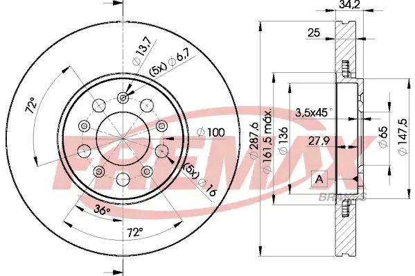 Bremžu diski FREMAX BD5604