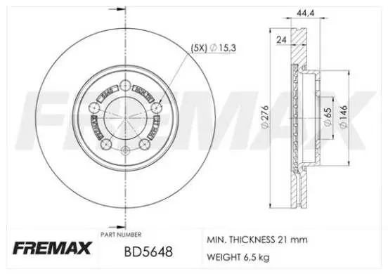 Brake Disc FREMAX BD5648