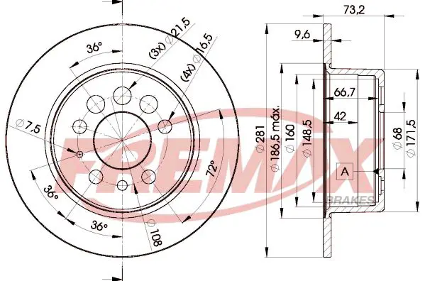 Bremžu diski FREMAX BD5782